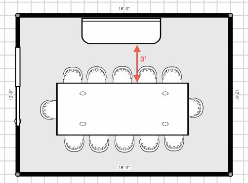 16 person dining table size sale